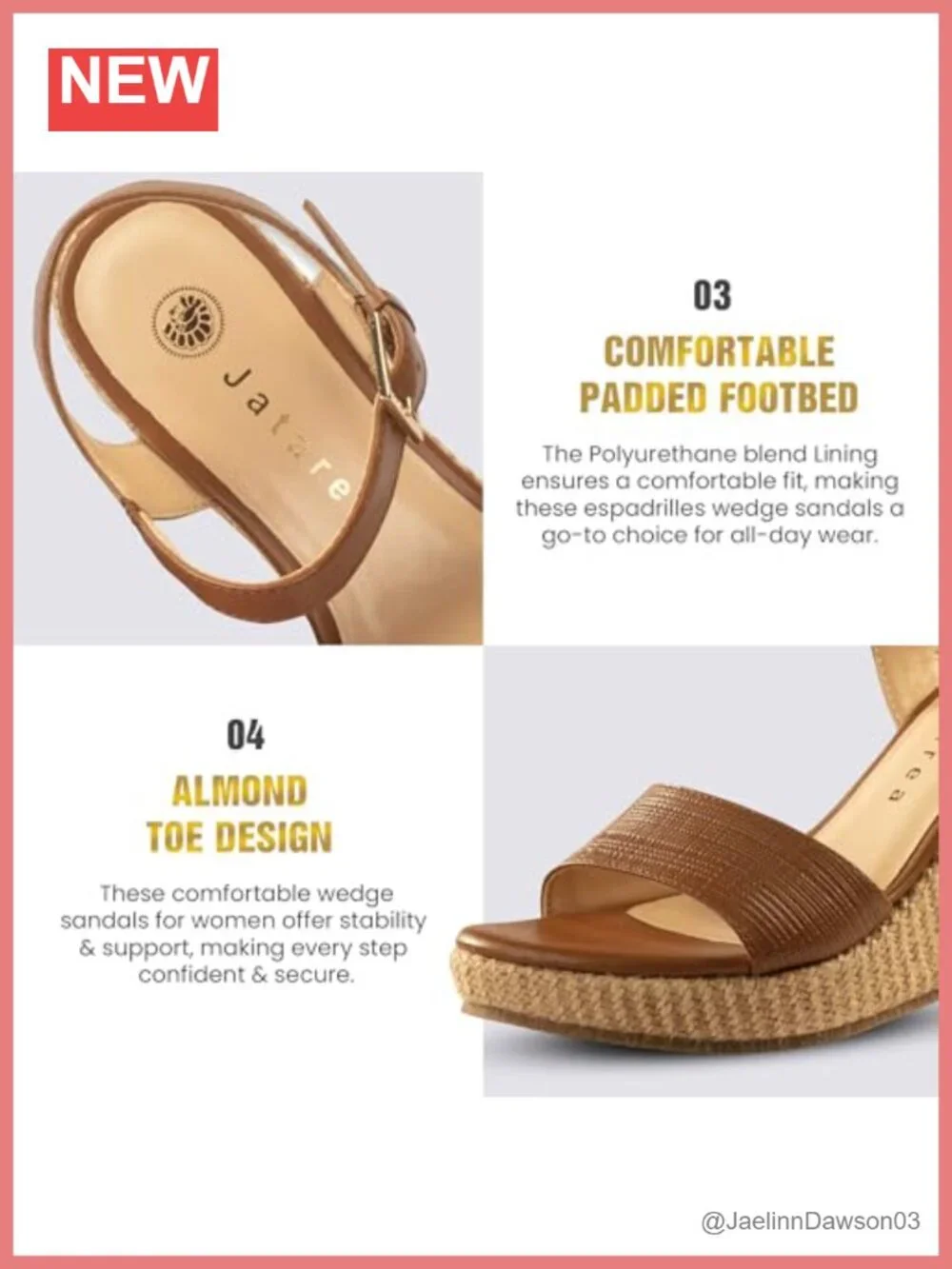 Genuine Cow Napa Leather Espadrille Wedge Sandals Slip-On Women's Summer